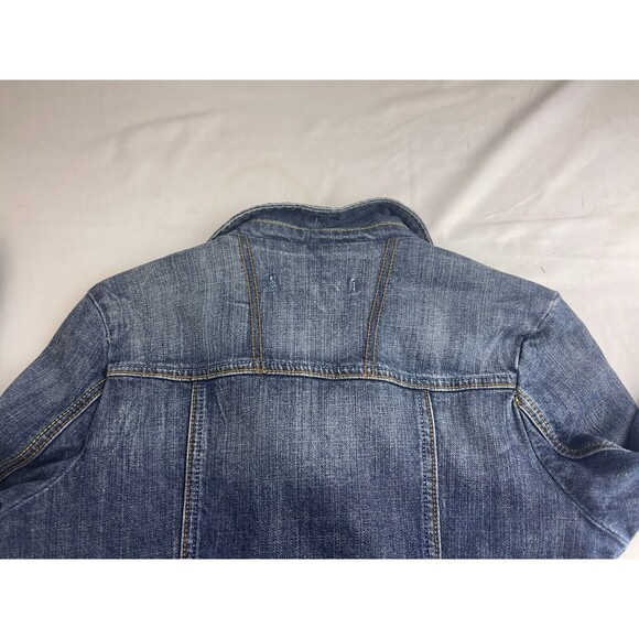Vigoss Studio Women's Jacket Blue Trucker Denim Jean Lined Large - Picture 3 of 10
